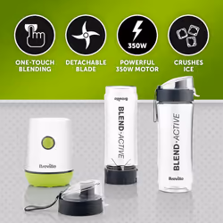 Breville Blend Active Personal Blender & Smoothie Maker  White & Green