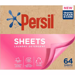 Persil Laundry Detergent Sheets Uplifting Fragrance Clean & Care Biodegradable Laundry Sheets 64