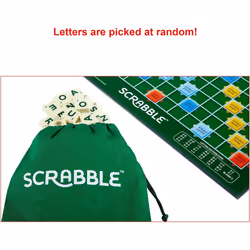 Mattel Games Original Crossword Board Game English Version Family Board Game for Adults and Kids Word Game for 2 to 4 Players Ages 10 and Up