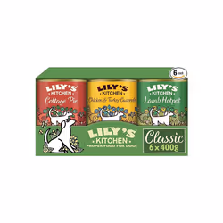Lily's Kitchen Natural Adult Wet Dog Food Tins Classic Dinners Variety Pack 6 x 400g