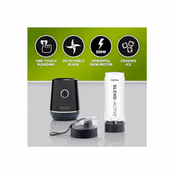 Breville Blend Active Personal Blender & Smoothie Maker | 350W | 1 Portable Blend Active Bottle (600ml) | Leak Proof Lid | Black & Gold [VBL251]