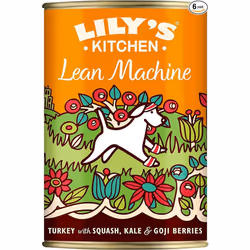 Lily's Kitchen Natural Adult Dog Food Wet Tins - Lean Machine Turkey & Squash - Complete Meal Recipes (6 Tins x 400g)