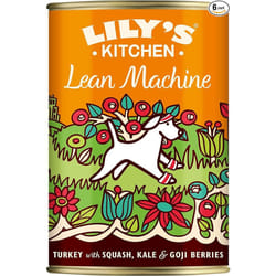 Lily's Kitchen Natural Adult Dog Food Wet Tins - Lean Machine Turkey & Squash - Complete Meal Recipes (6 Tins x 400g)