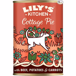 Lily's Kitchen Natural Adult Dog Food Wet Tins Cottage Pie Complete Meal Recipes (6 Tins x 400g)