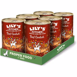Lily's Kitchen Natural Adult Dog Food Wet Tins - Beef Goulash - Complete Meal Recipes (6 Tins x 400g)