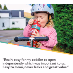 Nuby Super Quench Water Bottle-No Spill Active Toddler Sippy Cup 540ml/19oz Carry Handle Freeflow Dishwasher Steriliser Safe for 18 Months, Pack of 2