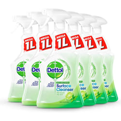 Dettol Antibacterial Bathroom Cleaner Spray Lime and Mint Total 6LAll Purpose Cleaner, Antibacterial, Disinfectant Spray, Household Cleaners