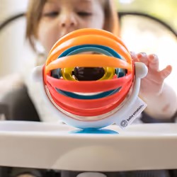 Baby Einstein Sticky Spinner Booster & High Chair Activity Toy Sensory Play Visual Spinning Wheel Suction Cup Base BPA-Free Ages 3 Months