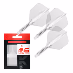 TARGET Darts K Flex Integrated Dart Flight And Shaft, No.6 Clear (Short) | Pack Of 3 K-Flex - No 6, Precision Moulded 2-In-1 ...