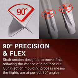 TARGET Darts K Flex Integrated Dart Flight And Shaft, No.6 Clear (Short) | Pack Of 3 K-Flex - No 6, Precision Moulded 2-In-1 Dart Flights And Dart