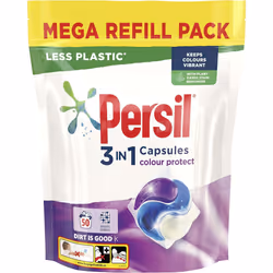 Persil Colour 3 in 1 Laundry Detergent Washing Pods Capsules Tablets Mega Refill Pack (50 Wash) Upto 2 months supply Keeps co ...