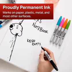 Sharpie Permanent Markers | Fine Point for Bold Details | Black Ink | 2 Marker Pens