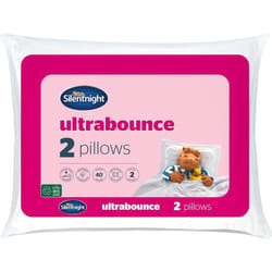 Ultrabounce Pillows  Soft Medium Support Comfortable Bouncy Pillows Stomach Back and Side Sleepers Machine Washable  Hypoallergenic Bed Pillows Pack 2