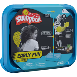 Early Fun All Surface Junior Swingball Set, For ages 3+, Introduction to Swingball, Foam Ball and little hands bats,  All Sur ...
