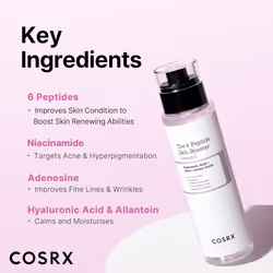 COSRX 6X Peptide Collagen Booster Toner Serum 150mL/5.07 Fl.Oz, Skin Renewal Boosting Facial Essence Niacinamide & Hyaluronic Acid for All Skin Types