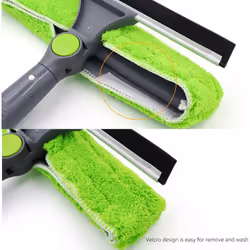 Amazon Basics Extendable Window Squeegee 180Â° Rotating Head telescopic Pole 26''-38'' 66cm-96.5cm Perfect for Cleaning Windows Mirrors Tiles Green