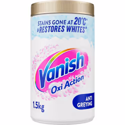 Vanish Gold Oxi Action Stain Remover and Whitening Booster Powder For Whites 1.5 kg  Restores Whiteness of Greyed Fabrics Pac ...