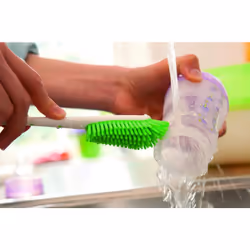MAM Soft Baby Bottle Brush, Teat Brush with Hanging Hole for Easy Storage, Non-Scratch Brush, Ideally Suited for Cleaning Bottle Teats, Unisex
