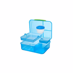 Sistema Bento Box TO GO | Lunch Box with Yoghurt/Fruit Pot | 1.65 L | BPA-Free | Assorted Colours (Varies by Pack) | Recyclable with TerraCycle? | 1