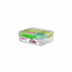 Sistema Bento Box TO GO | Lunch Box with Yoghurt/Fruit Pot | 1.65 L | BPA-Free | Assorted Colours (Varies by Pack) | 1 Count