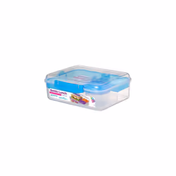 Sistema Bento Box TO GO | Lunch Box with Yoghurt/Fruit Pot | 1.65 L | BPA-Free | Assorted Colours (Varies by Pack) | 1 Count
