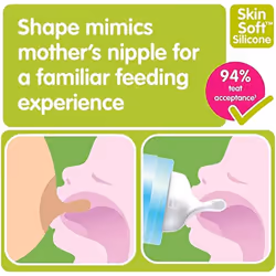 MAM Teats Size 2 Suitable for 2+ Months, MAM Medium Flow Teats with SkinSoft Silicone Fits All MAM Baby Bottles Baby Feeding Essentials Pack of 2