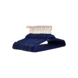 Amazon Basics Slim, Velvet Non-Slip Suit Clothes Hangers, 50-Pack, Navy Blue/Rose Gold