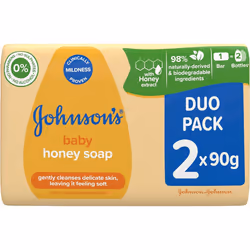 Johnson's Baby Honey soap Duo, Yellow, 90 g (Pack of 2)