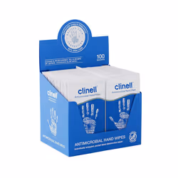 Clinell Antimicrobial Hand Wipes Sanitising Wipes Ideal for Travel Dermatologically Tested Kills 99.99% of Germs Pack of 10 ...