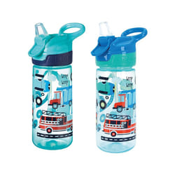 Nuby Super Quench Water Bottle-No Spill Active Toddler Sippy Cup 540ml Carry Handle Freeflow Dishwasher Steriliser 18 Months Plus, Traffic Pack of 2