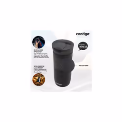 Contigo Byron Snapseal Travel Mug, Stainless Steel Thermal mug, vacuum flask, leakproof tumbler, coffee mug with BPA free Easy-Clean Lid, 470 ml,