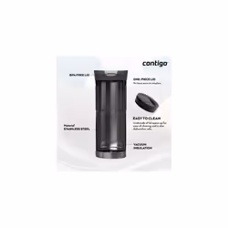 Contigo Byron Snapseal Travel Mug, Stainless Steel Thermal mug, vacuum flask, leakproof tumbler, coffee mug with BPA free Easy-Clean Lid, 470 ml,