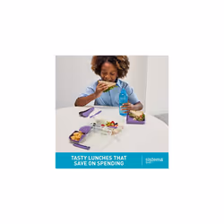 Sistema Bento Box To Go Lunch Box With Yoghurt/Fruit Pot 1.65 L Bpa-Free Recyclable With Terracycle Misty Purple