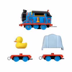 Thomas & Friends Motorized Toy Train Secret Agent Thomas Battery-Powered Engine with Cargo for Preschool Kids Ages 3+ Years, HMK03