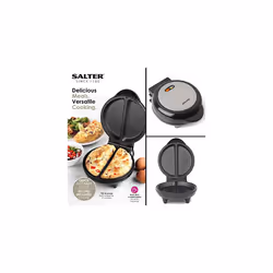 Salter EK2716 Dual Omelette Maker ? Double Egg Cooker with Non-Stick Plates, Deep Fill Electric Multicooker, 2-3 Minute Preheat, Ideal for Breakfasts,