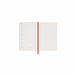 Moleskine Weekly Agenda with Space for Notes 12 Months 2024, Agenda 2024, Size Pocket 9x14, Soft Cover and Elastic Closure, Colour Scarlet Red