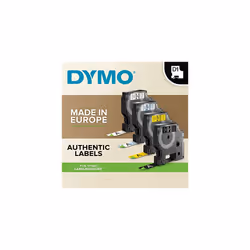 DYMO Authentic D1 Labels | Black Print on White Tape | 12 mm x 7 m | Self-Adhesive Labels for LabelManager Label Makers | Made in Europe
