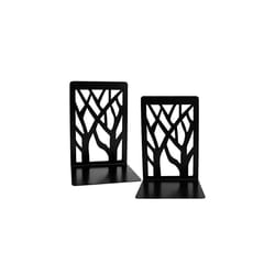 I-WILL Book Ends for Shelves Heavy Duty Metal Desk Bookends Decorative Tree Unique Design Book Stopper Supports Non Skid Bookshelf Holder Stand for