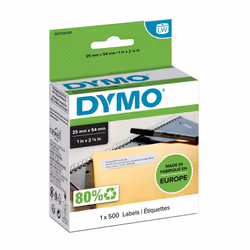 DYMO Authentic LabelWriter Return Address Labels | 25 mm x 54 mm | Self-Adhesive | Roll of 500 Easy-Peel Labels | for LabelWr ...