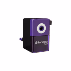 Swordfish ?Pointi? Desktop Manual Pencil Sharpener with Helical Blade and Auto Stop Function [40235], black