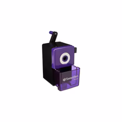 Swordfish ?Pointi? Desktop Manual Pencil Sharpener with Helical Blade and Auto Stop Function [40235], black