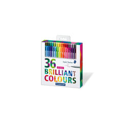 STAEDTLER 334 C36JB 0.3 mm Triplus Fineliner Pens, Adult Colouring Packaging, Assorted Colours, Pack of 36