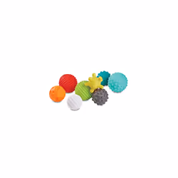 Infantino Sensory Balls Blocks & Buddies - 20 piece basics set for sensory exploration, fine and gross motor skill development and early introduction