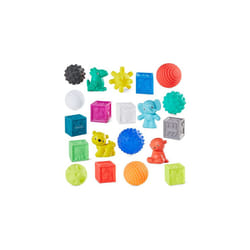Infantino Sensory Balls Blocks & Buddies - 20 piece basics set for sensory exploration, fine and gross motor skill development and early introduction