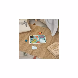 Janod - Chunky Jungle Wooden Puzzle - 7 Pieces - Discover The Jungle Animals - Water Based Paint - Wwf Partnership - Fsc Certified - from 18 Months