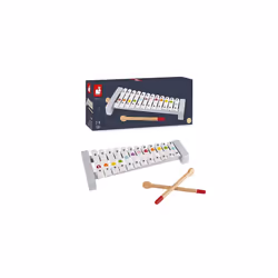 Janod - Confetti Wooden and Metal Xylo - Pretend Play and Musical Awakening Toy - from 2 Years Old, J07604
