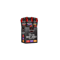 Jack Links Beef Jerky Mixed Case Variety Pack, x4 Sweet and Hot, x4 Teriyaki, x4 Original, Perfect Post Gym Meat Snack