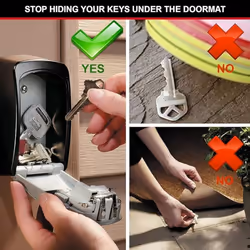 MASTER LOCK Key Safe Wall Mounted, Medium 85 x 119 x 36 mm UK