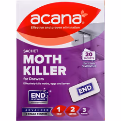 Acana Sachet Moth Killer 20 Pack-For Drawers & Storage-Protects