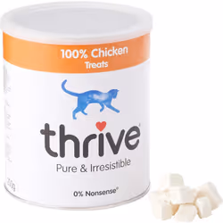 Thrive Freeze Dried Chicken Cat Treats 100% Chicken Breast. Allergen